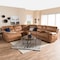 Baxton Studio Mistral Brown 6-Piece Sectional with Recliners Corner Lounge Suite 129-7128 - alternate 8